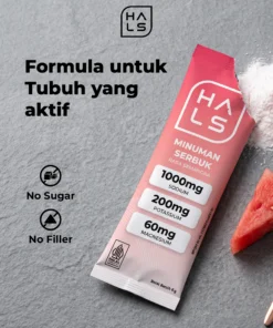 HALS elektrolit formula untuk tubuh yang aktif, rasa semangka