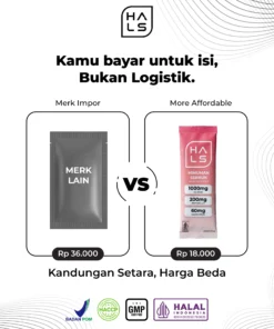 Perbandingan harga HALS dengan merk elektrolit impor